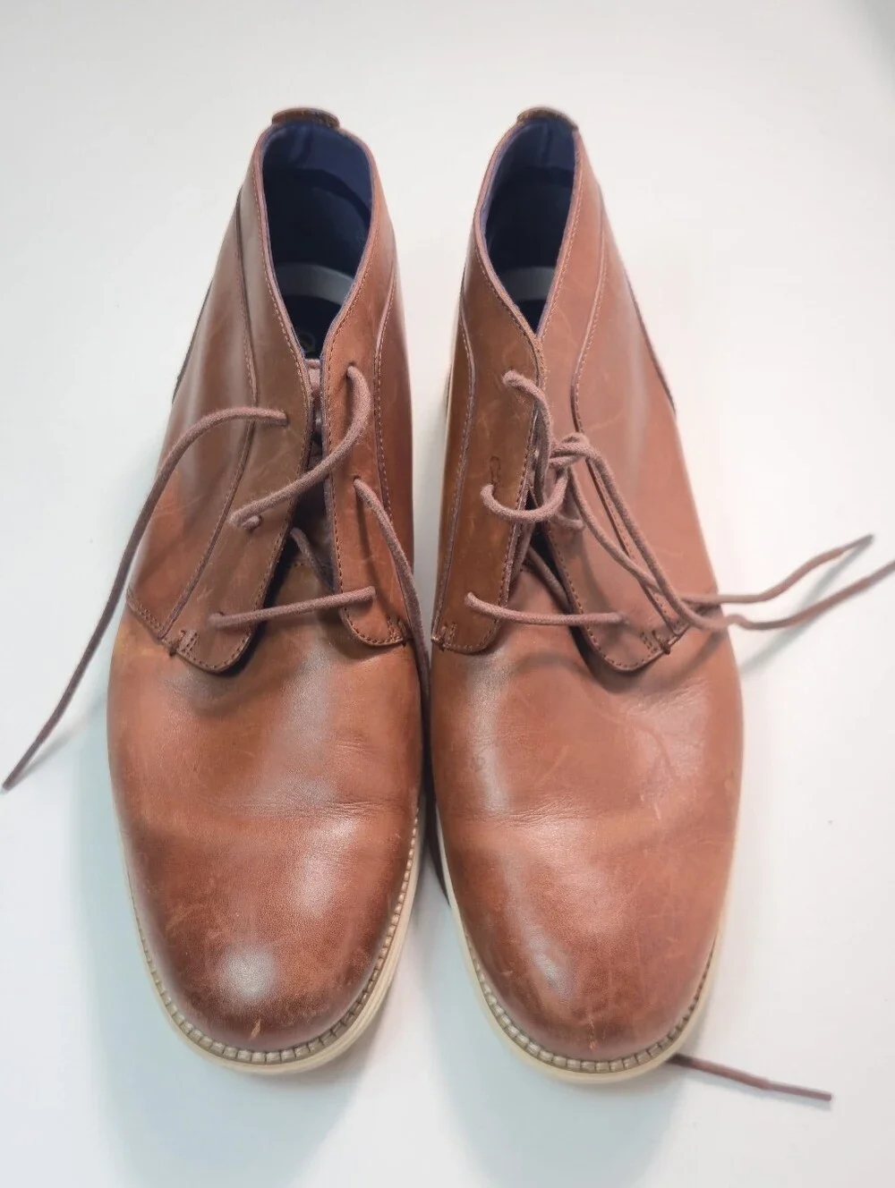 Cole Haan Men's Chestnut Brown Leather Chukka Boots